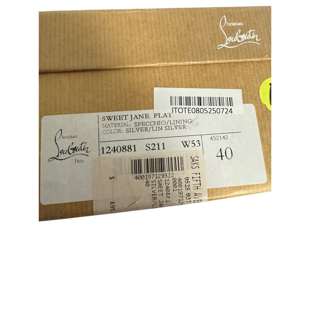Christian Louboutin NIB Sweet Jane Mary Janes in Metallic Silver Size 40 - Picture 12 of 12